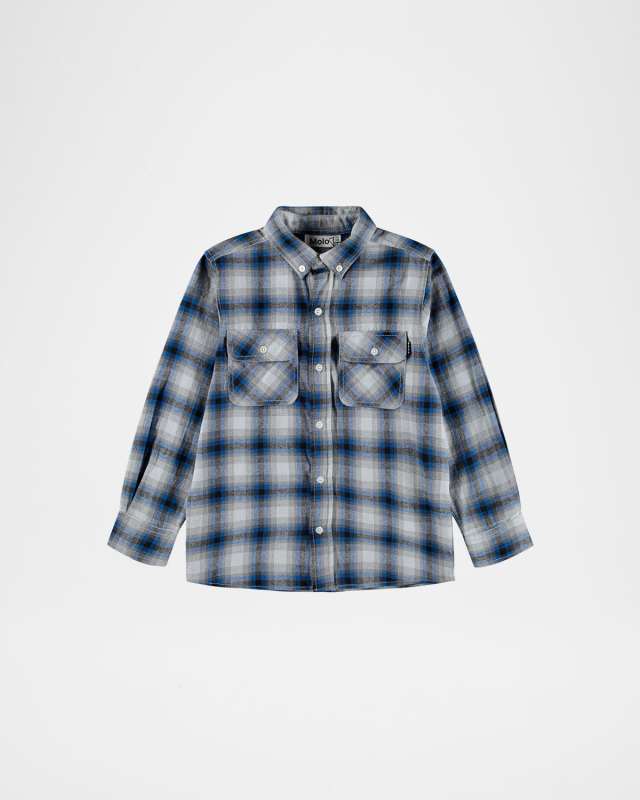 Boy's Rozzy Cotton Check Button-Front Shirt, Size 7-16